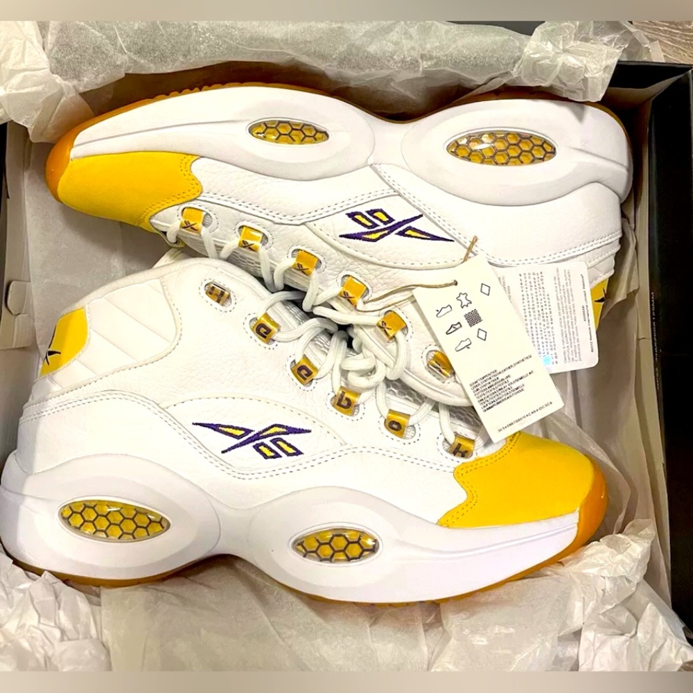 NWB Reebok Question Mid Yellow Toe Men’s Size 11 (In Hand)
